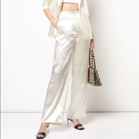 cinq a sept Pants - Cinq a sept Kylie Satin Track Pants NWT